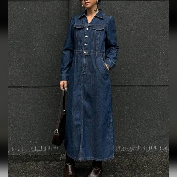 Anthropologie Dresses & Skirts - OSROSY Denim Long Sleeve Dress